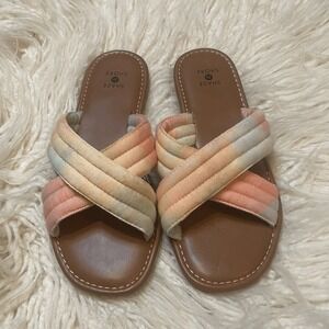 NWT Shade & Shore CrissCross Slides Sandals